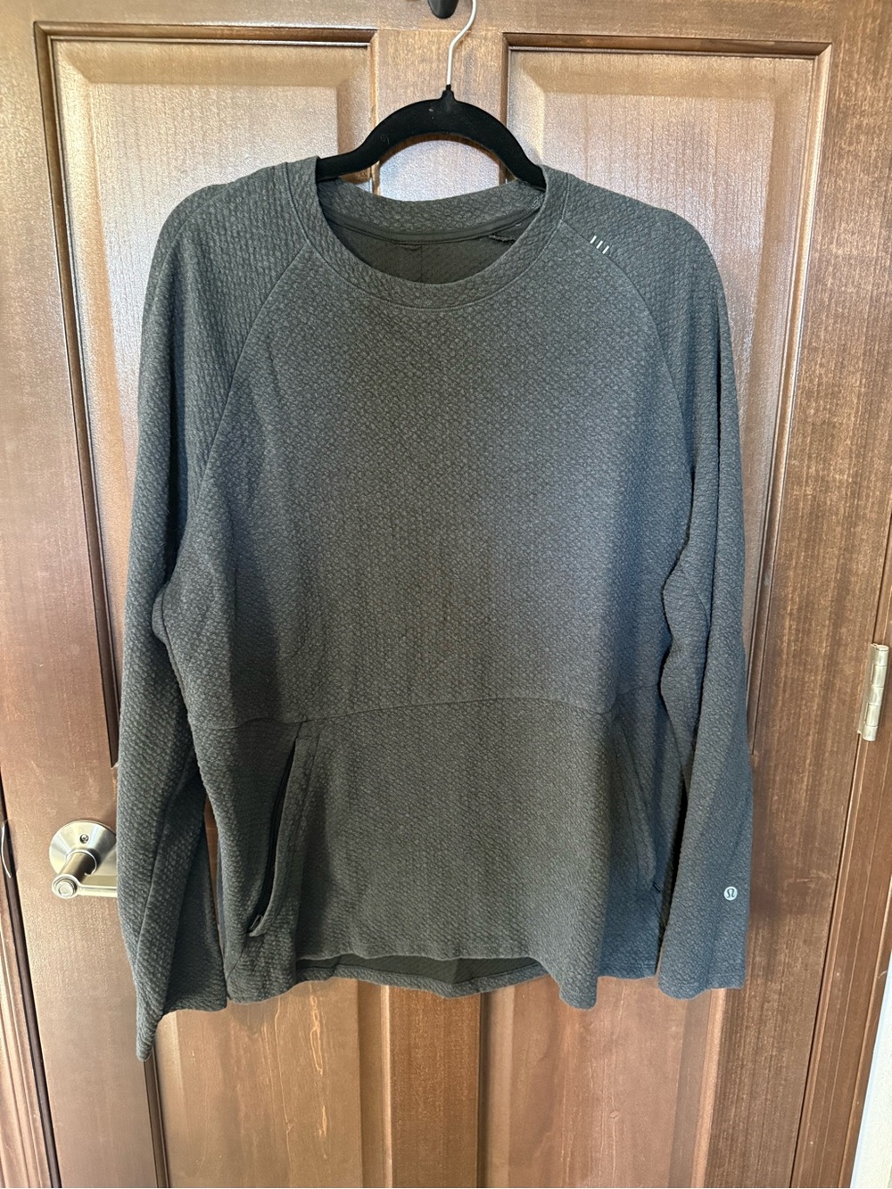 Lululemon At Ease Quilted Crewneck Sweater - Charcoal Gray